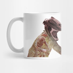 Double exposure mountaineering Mug